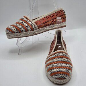 Cobra Society Espadrille Flats Molly Wool Leather Tapestry Espadrille NEW 7.5